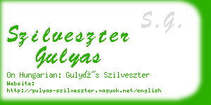 szilveszter gulyas business card